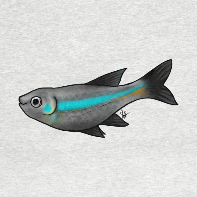 Fish - Tetras - Green Tetra by Jen's Dogs Custom Gifts and Designs